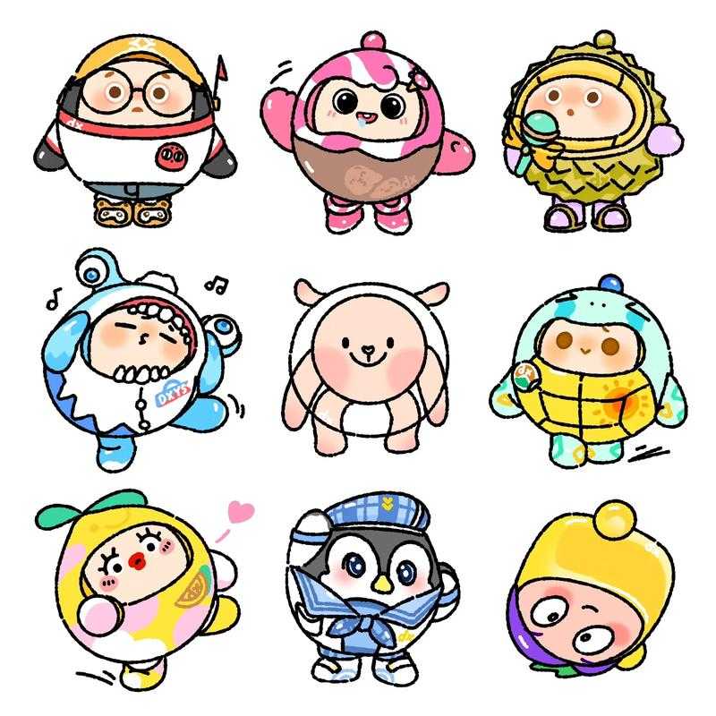 清明蛋仔派对绘画图片